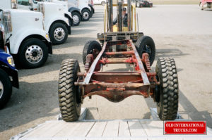 Loading HS-54 frame to send to the frame shop to be straightened  <div class="download-image"><a href="https://oldinternationaltrucks.com/wp-content/uploads/2017/09/00500003.jpg" download><i class="fa fa-download"></i> <span class="full-size"></span></a></div>