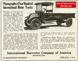 1913 Photos of 400 int'l motor trucks