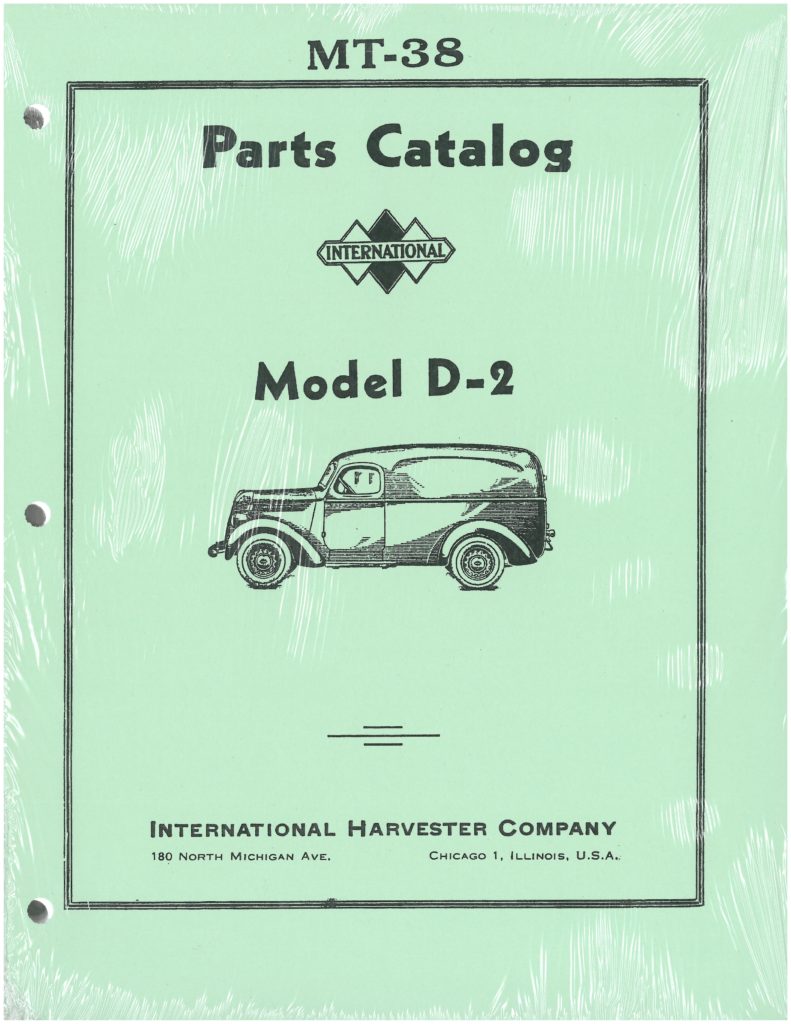 Download Parts Manual D2 1937-1940 • Old International Truck Parts