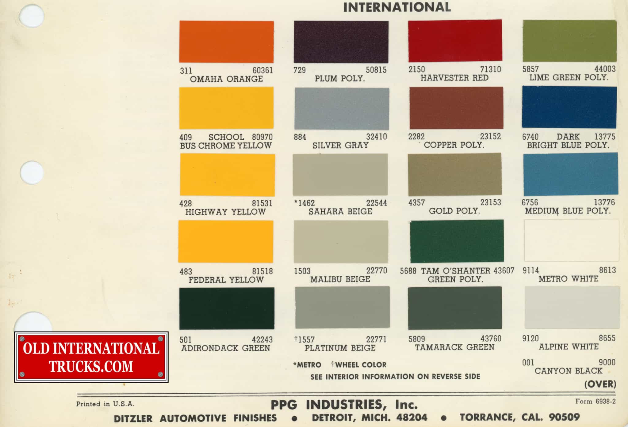 Color int. Цвета the International. Цвета краски Интернешнл каталог.