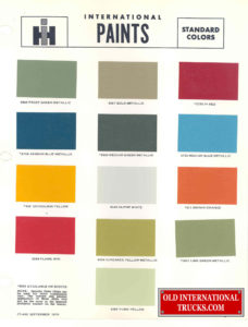 1970 Standard colors