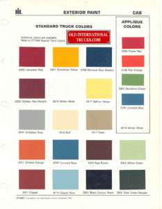 1982 color chart