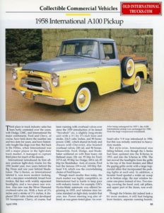 1958 International A100 Pickup Magazin artical (1)
