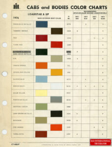 1976 Loadstar & Up Cabs and Bodies Color Charts (1)